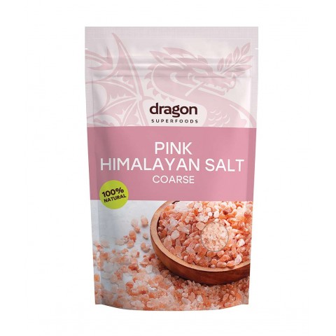 Rozā Himalaju akmens sāls, rupja, organiska, Dragon Superfoods, 500g