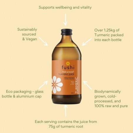 Pure turmeric juice, organic, Fushi, 500ml