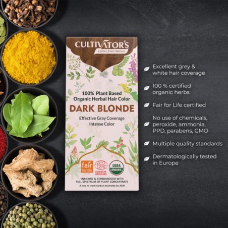 Plant-based hair dye Dark Blonde, Cultivator's, 100g