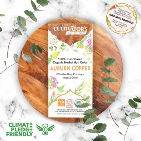 Augu bāzes sarkanbrūna matu krāsa Auburn Copper, Cultivator's, 100g