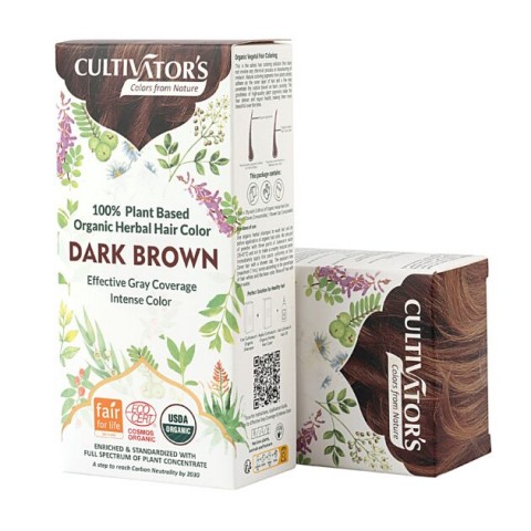 Herbal hair dye Dark Brown, Cultivator's, 100g