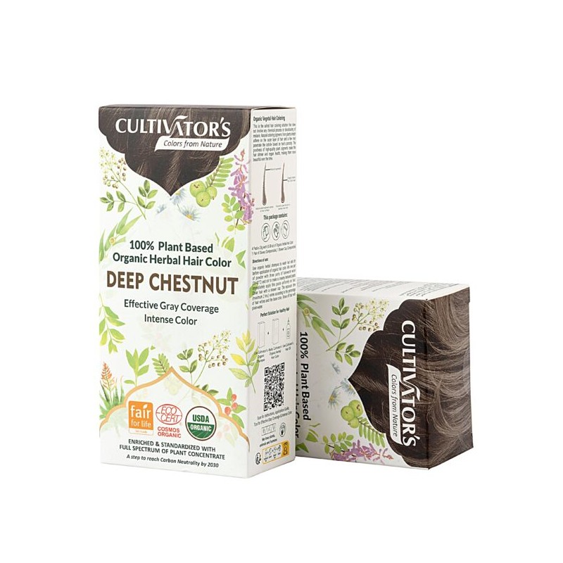 Plant-based hair dye Deep Chestnut, Cultivator's, 100g