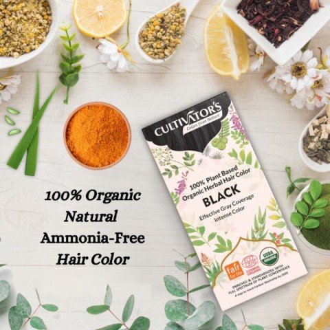 Plant-based hair dye Black, Cultivator's, 100g