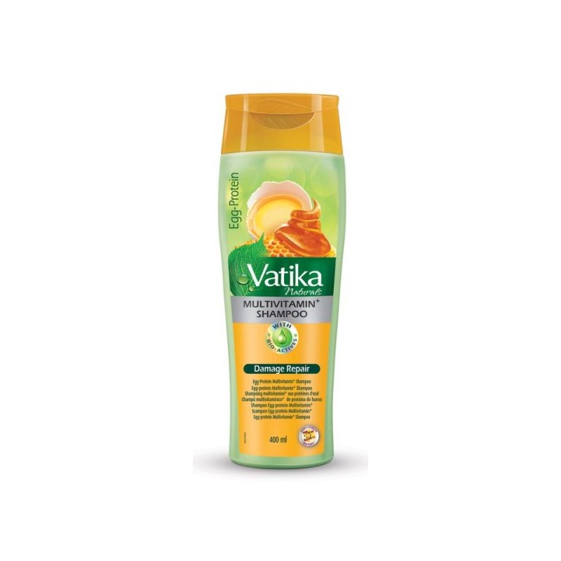 Šampūns bojātiem matiem Egg Protein MultiVit, Vatika Dabur, 400 ml