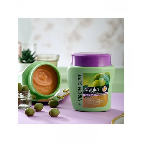 Укрепляющая маска для волос Virgin Olive, Dabur Vatika, 500 г