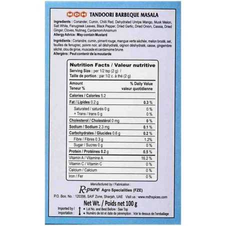 Mix of spices for steaks Tandoori BBQ Masala, MDH, 100g