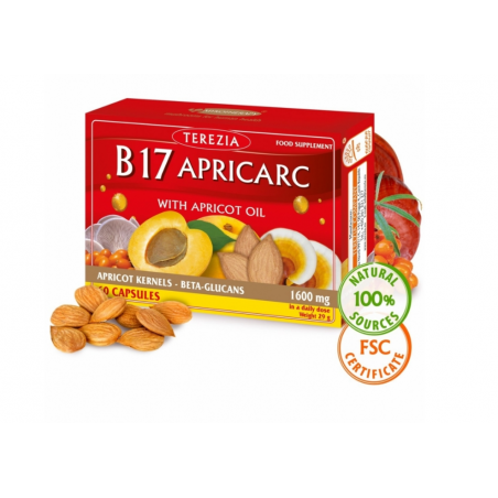 Vitamin B17 Apricark with apricot oil, Terezia, 60 capsules