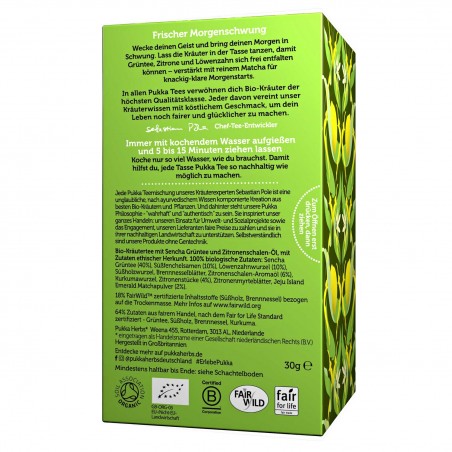 Green tea Clean Matcha, Pukka, 20 packets