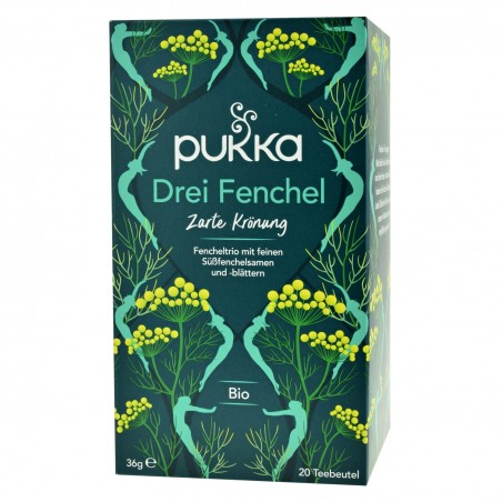 Fenheļa tēja Three Fennel, Pukka, 20 paciņas