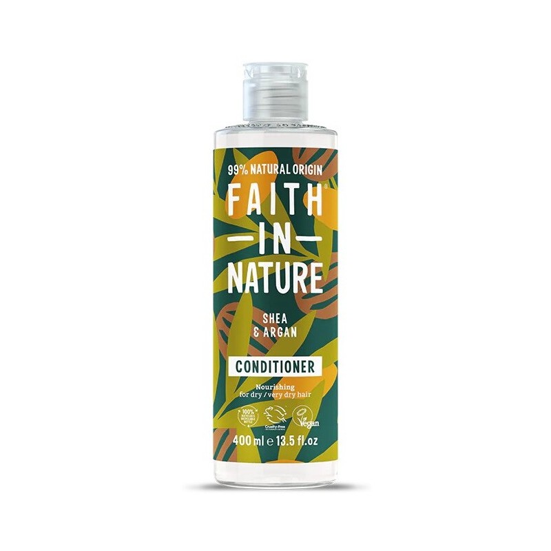 Hair conditioner with shea butter and argan oil, Faith In Nature, 400ml