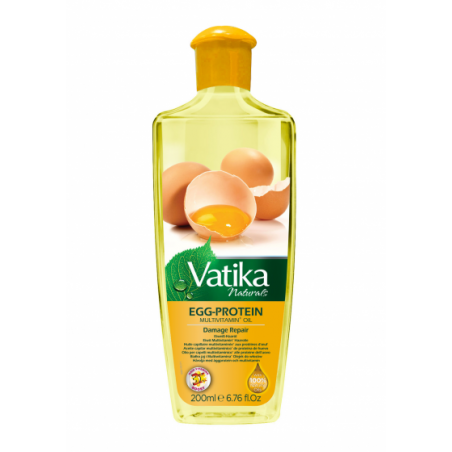 Atjaunojoša eļļa bojātiem matiem Egg Protein, Dabur Vatika, 200 ml