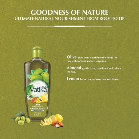 Tīra olīveļļa matiem, Dabur Vatika, 200ml