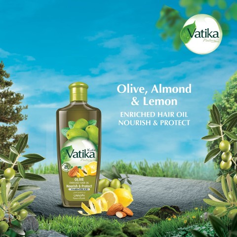 Tīra olīveļļa matiem, Dabur Vatika, 200ml