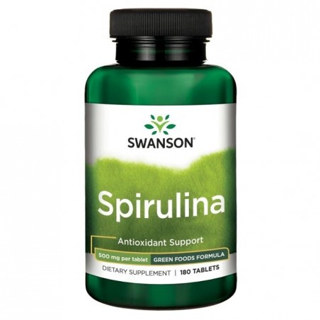 Spirulina, Swanson, 500 mg, 180 tablets
