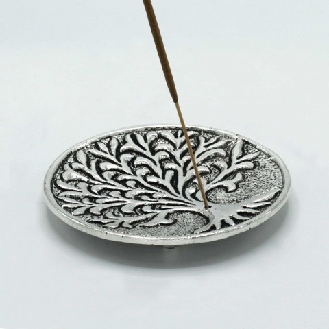 Smilstspalvas turētājs Dzīvības koks, pulēts alumīnijs, 10 cm