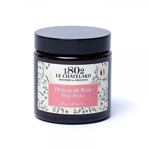 Aromatizēta svece Rožu ziedlapiņas, Le Chatelard, 80g