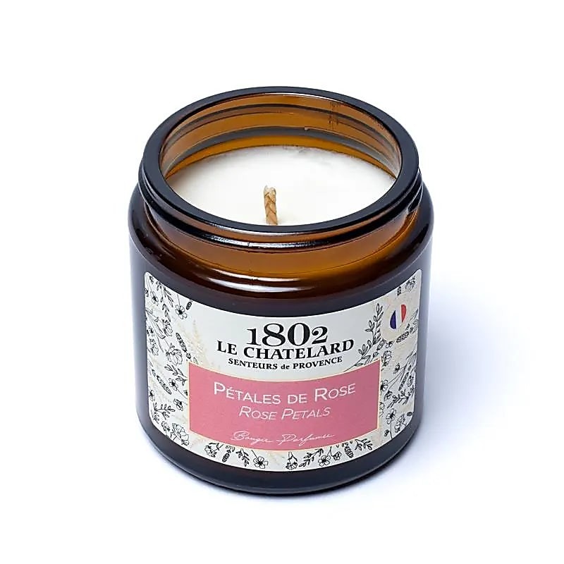 Aromatizēta svece Rožu ziedlapiņas, Le Chatelard, 80g