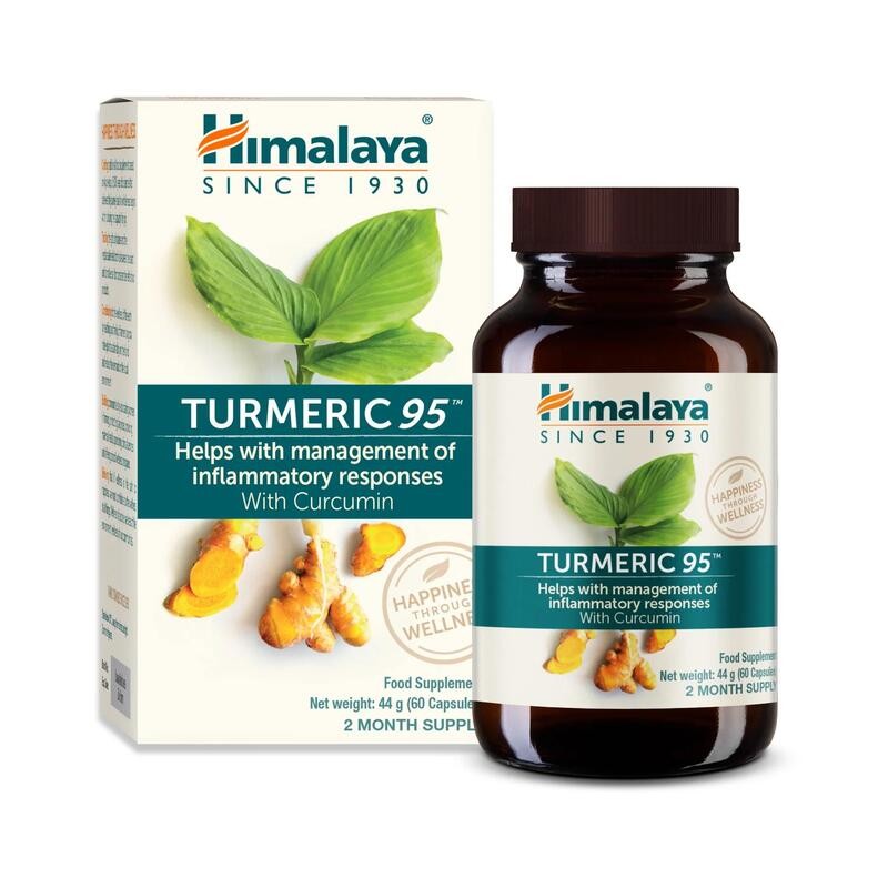 Kurkuma Turmeric 95 Organic, Himalaya, 60 kapsulas