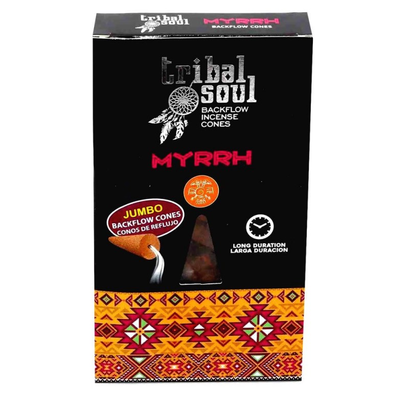 Reverse cone incense Myrrh Backflow, Tribal Soul, 15g