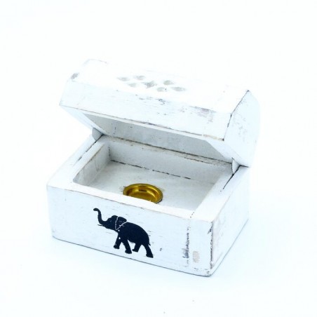 Balts mazgātu vīraku konusu turētājs - dūmu kastīte 8cm