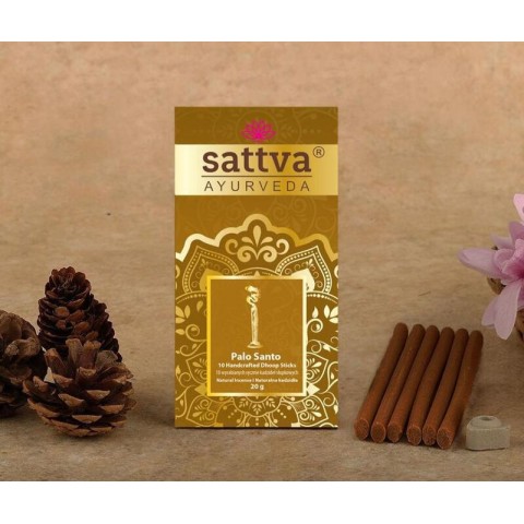 Толстые палочки благовоний Palo Santo Dhoop, Sattva Ayurveda, 20 г