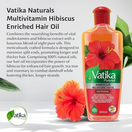 Hibiskusu eļļa matiem, Dabur Vatika, 200 ml