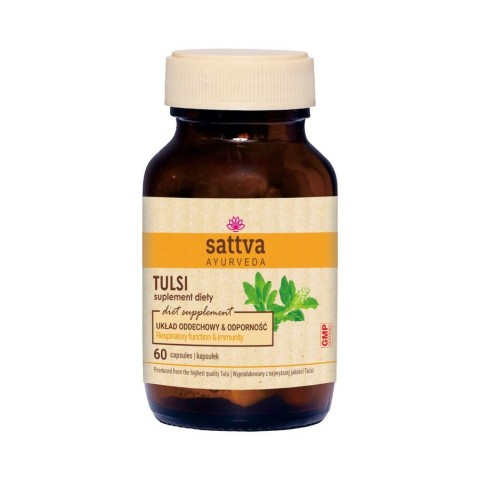 Food supplement Tulsi, Sattva Ayurveda, 60 capsules