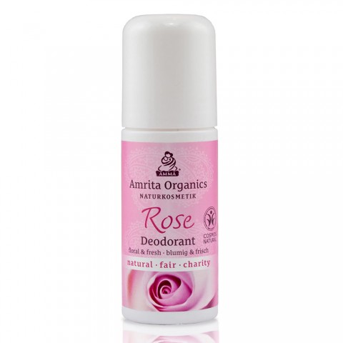 Roll-on ķermeņa dezodorants Rose, Amrita Organics, 50ml