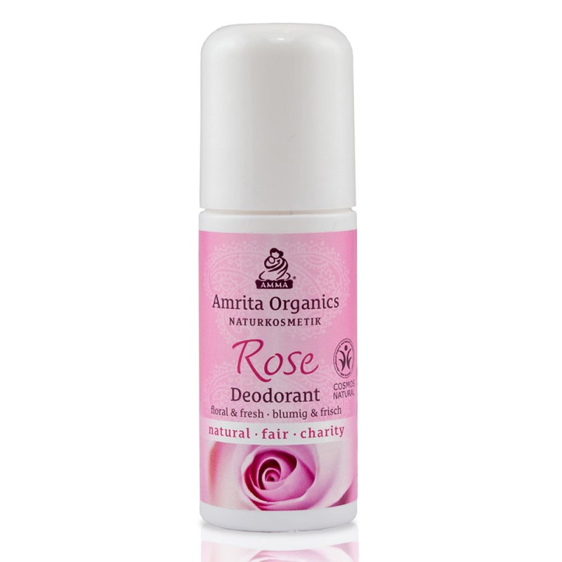 Roll-on ķermeņa dezodorants Rose, Amrita Organics, 50ml