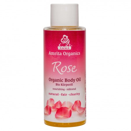 Mitrinoša ķermeņa eļļa Rose, Amrita Organics, 100ml