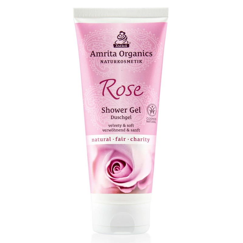 Dušas želeja Rose, Amrita Organics, 200ml