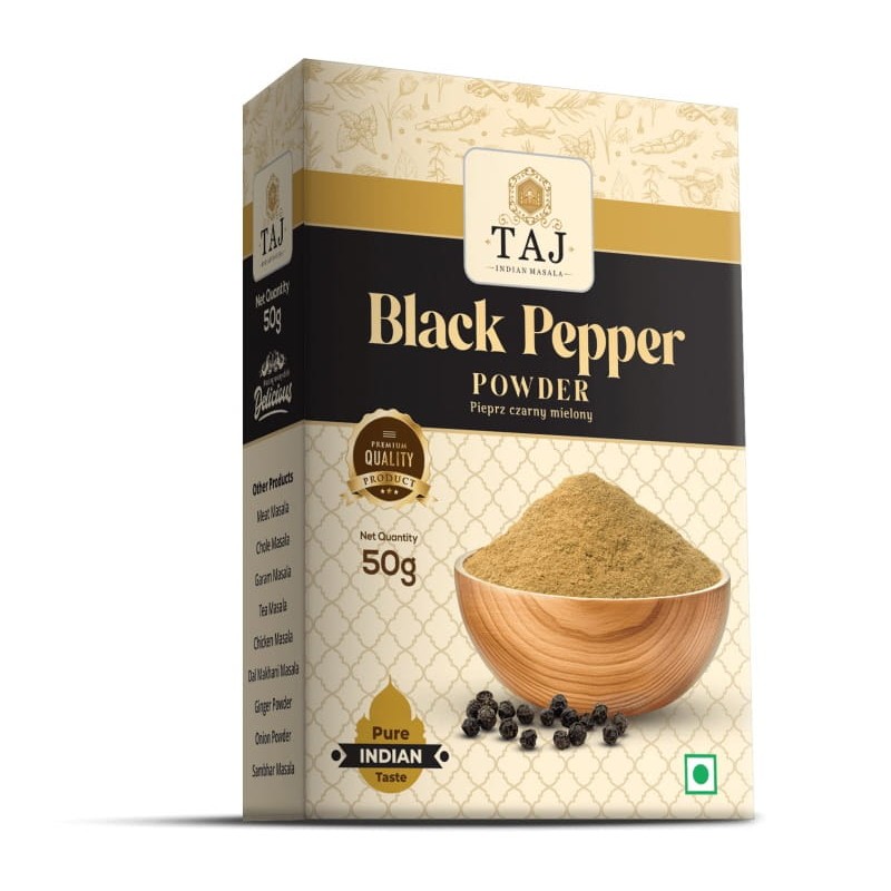 Black Pepper, whole, TAJ, 50g