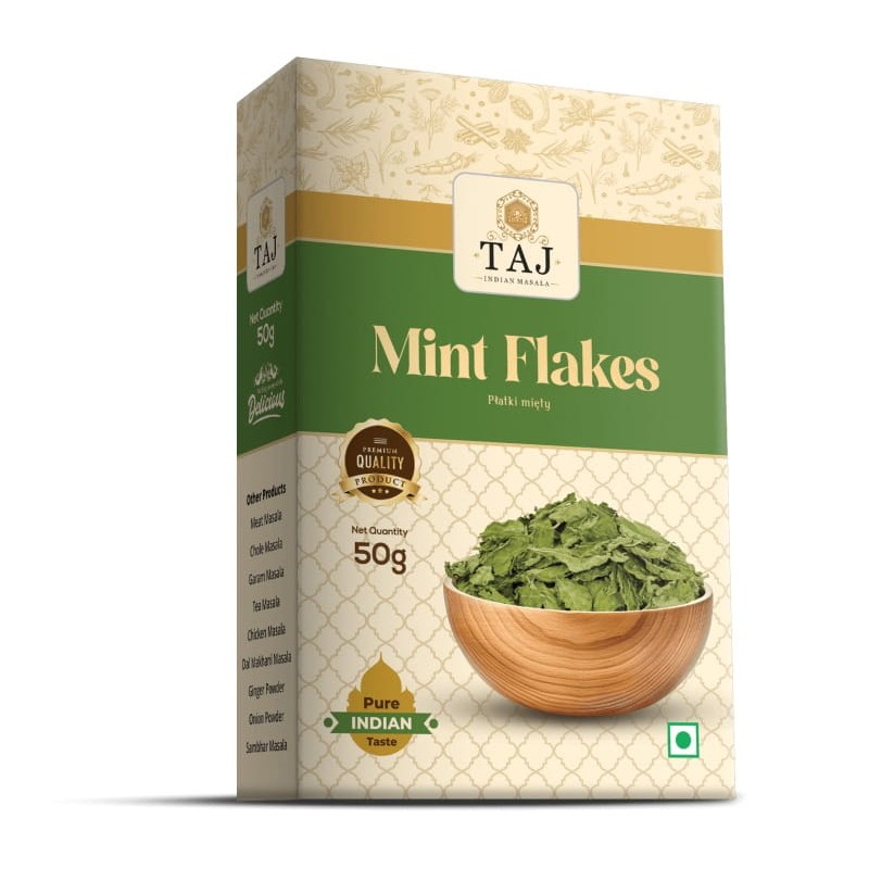 Dried Mint Flakes, TAJ, 50g