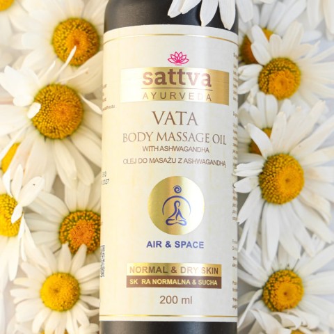 Masāžas eļļa sausai un nobriedušai ādai Vata, Sattva Ayurveda, 200ml