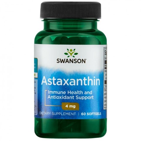 Astaksantīns, Swanson, 4mg, 60 kapsulas