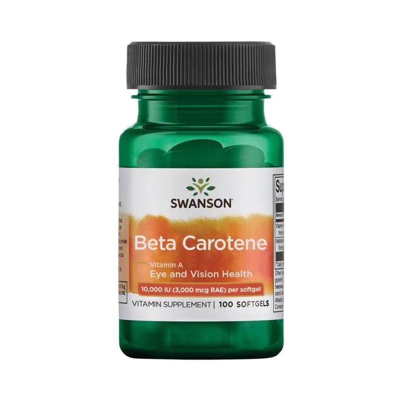 A vitamīna beta-karotīns, Swanson, 3000mcg, 100 kapsulas A vitamīna beta-karotīns, Swanson, 3000mcg, 100 kapsulas