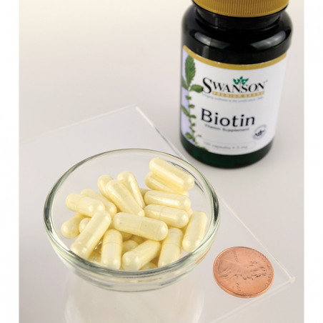 Biotīns, Swanson, 5000mcg, 100 kapsulas