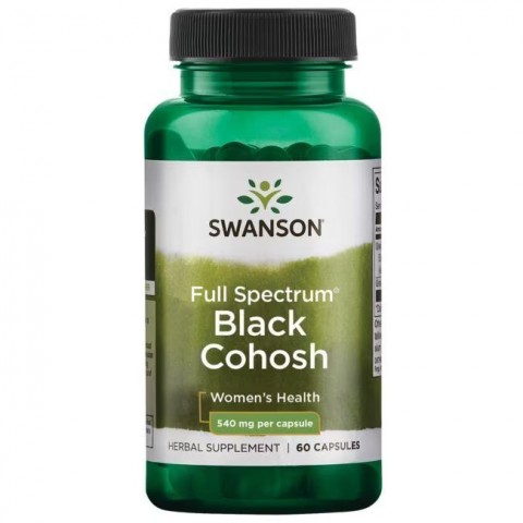 Pilna spektra melnais kohoss, Swanson, 540mg, 60 kapsulas