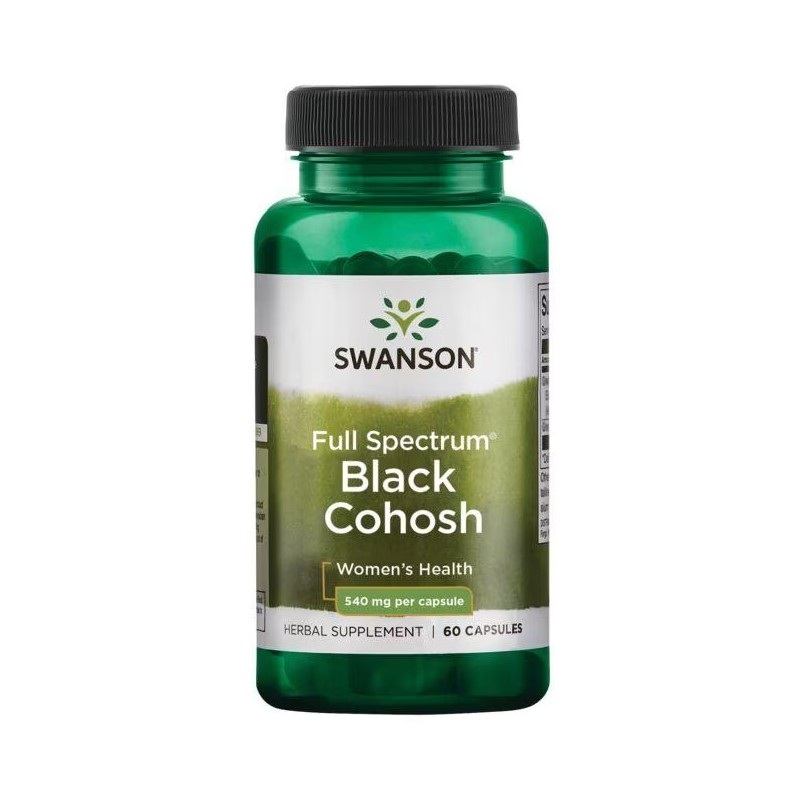 Pilna spektra melnais kohoss, Swanson, 540mg, 60 kapsulas Pilna spektra melnais kohoss, Swanson, 540mg, 60 kapsulas