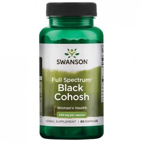 Pilna spektra melnais kohoss, Swanson, 540mg, 60 kapsulas