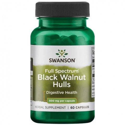 Melnais valrieksts Black Walnut, Swanson, 500mg, 60 kapsulas