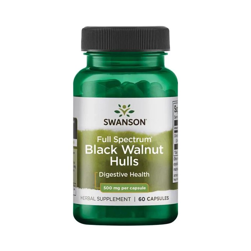 Melnais valrieksts Black Walnut, Swanson, 500mg, 60 kapsulas Melnais valrieksts Black Walnut, Swanson, 500mg, 60 kapsulas