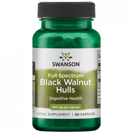 Melnais valrieksts Black Walnut, Swanson, 500mg, 60 kapsulas