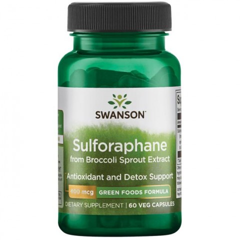 Brokoļu ekstrakts sulforafāns, Swanson, 400mcg, 60 kapsulas