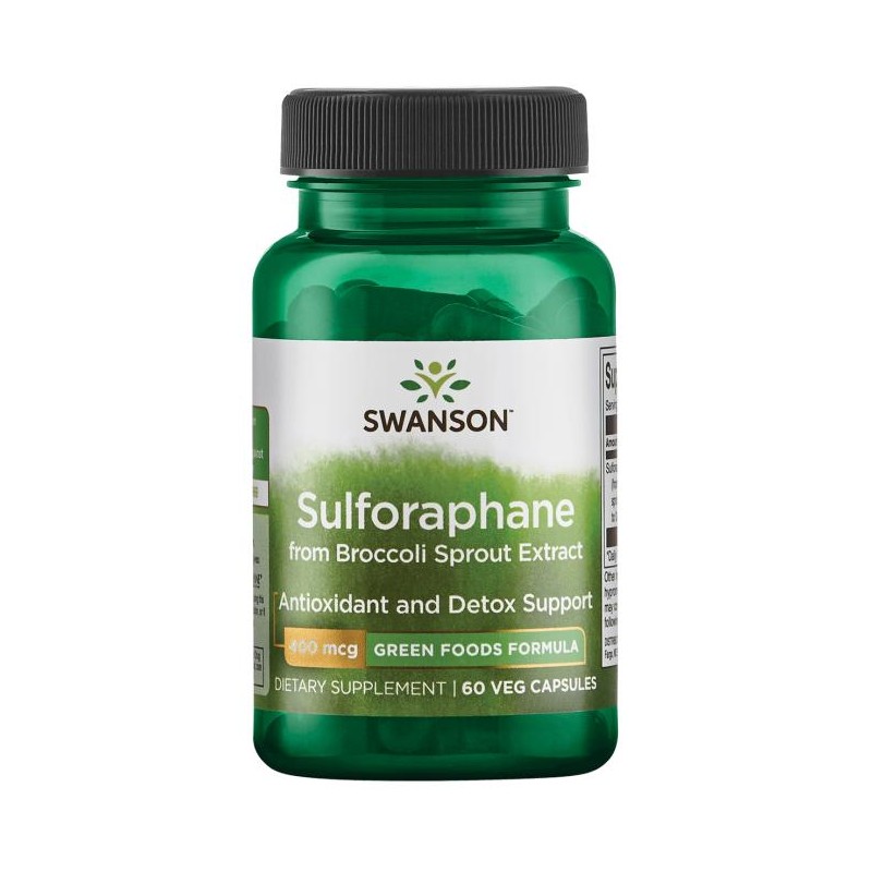 Brokoļu ekstrakts sulforafāns, Swanson, 400mcg, 60 kapsulas Brokoļu ekstrakts sulforafāns, Swanson, 400mcg, 60 kapsulas