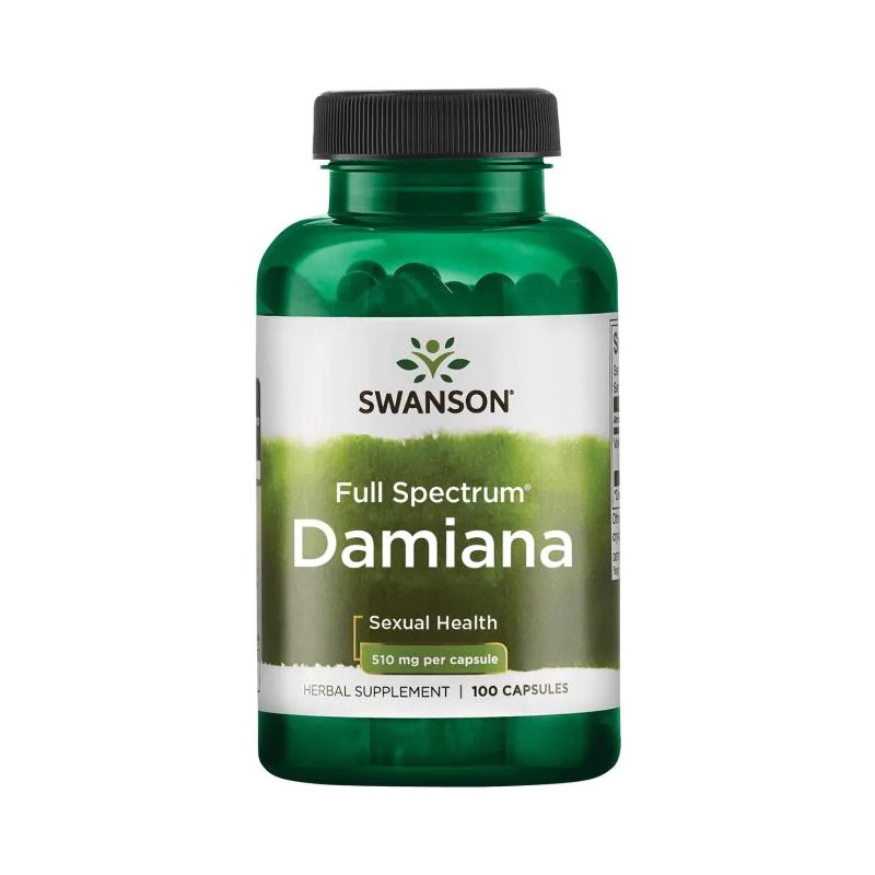 Damiāna lapas Turnera Diffusa, Swanson, 510mg, 100 kapsulas Damiāna lapas Turnera Diffusa, Swanson, 510mg, 100 kapsulas