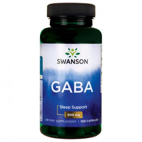 Gamma-amīnamosviestskābe GABA, Swanson, 500mg, 100 kapsulas