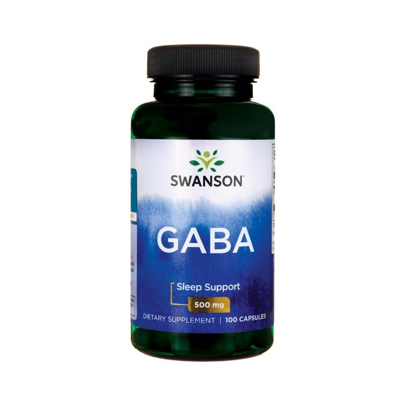 Gamma-amīnamosviestskābe GABA, Swanson, 500mg, 100 kapsulas Gamma-amīnamosviestskābe GABA, Swanson, 500mg, 100 kapsulas