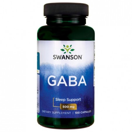 Gamma-amīnamosviestskābe GABA, Swanson, 500mg, 100 kapsulas