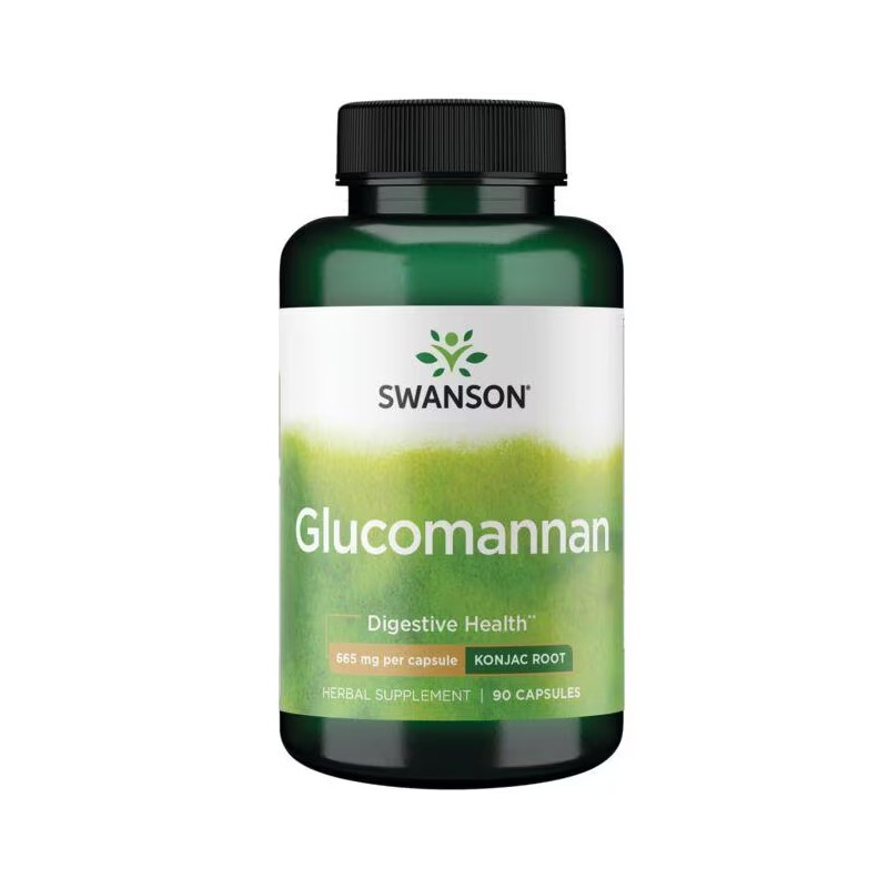 Glucomannan, Swanson, 665mg, 90 capsules Glucomannan, Swanson, 665mg, 90 capsules